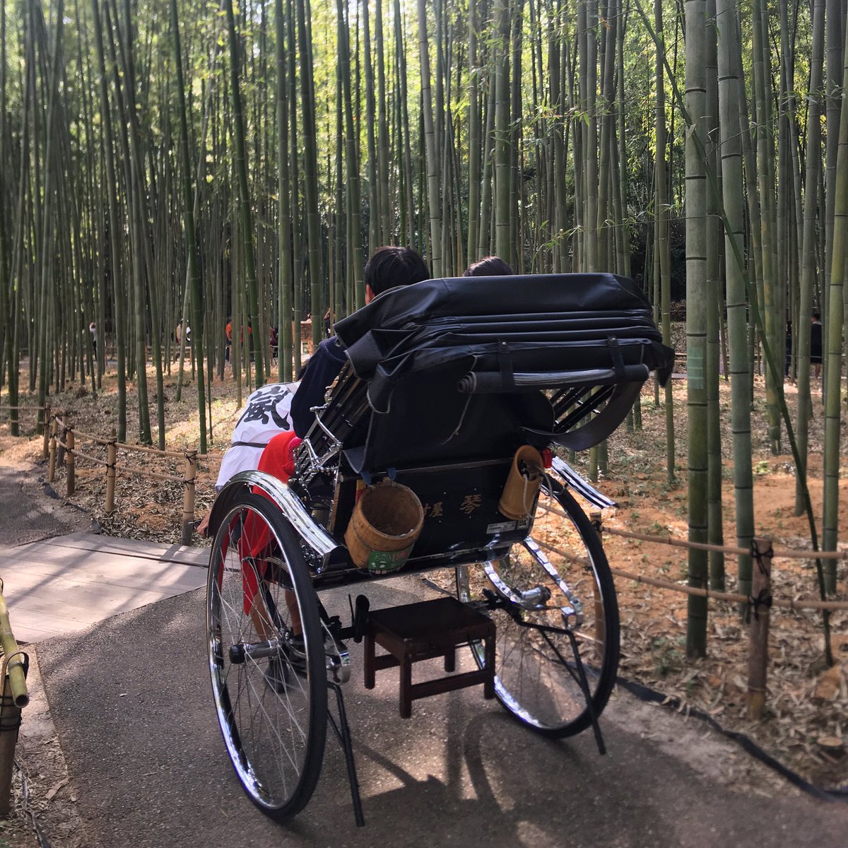 Nice wheels. Arashiyama, #Kyoto #Japan #bamboo