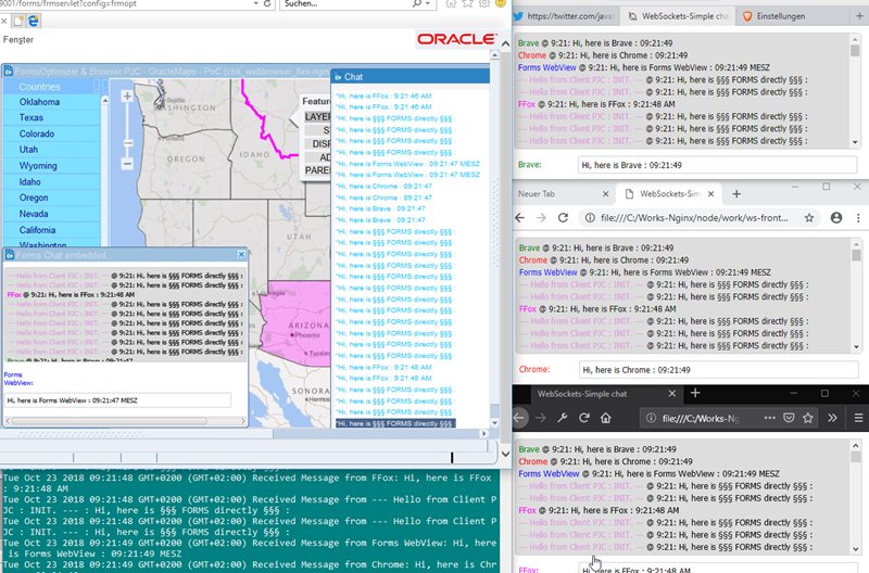 FriedholdMatz's tweet photo. Portable #nodejs as #WebSocket server & #OracleForms demo with #FormsOptimizer WebViews from @IT_Macher
• #OracleForms chat client as :
- #WebSocket Client and
- #FormsOptimizer embedded
• Webbrowser chat‘s
~ next step.
https://t.co/86nToUP53g https://t.co/yudBCgQhcX