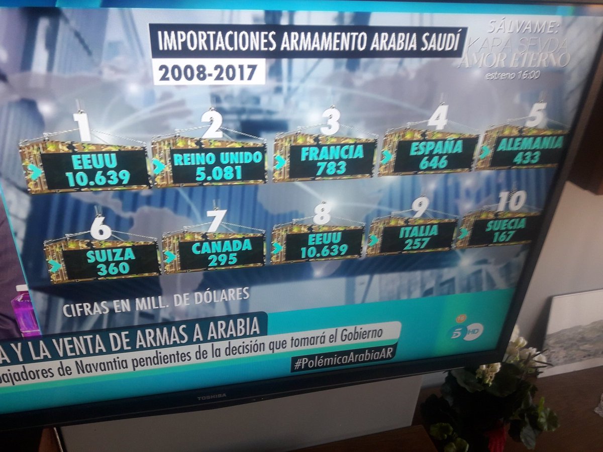 Chixum's tweet photo. #PolémicaArabiaAR Fíjate si EEUU vende armas que puede estar en la lista en 2 puestos https://t.co/JnRd6OJf2L