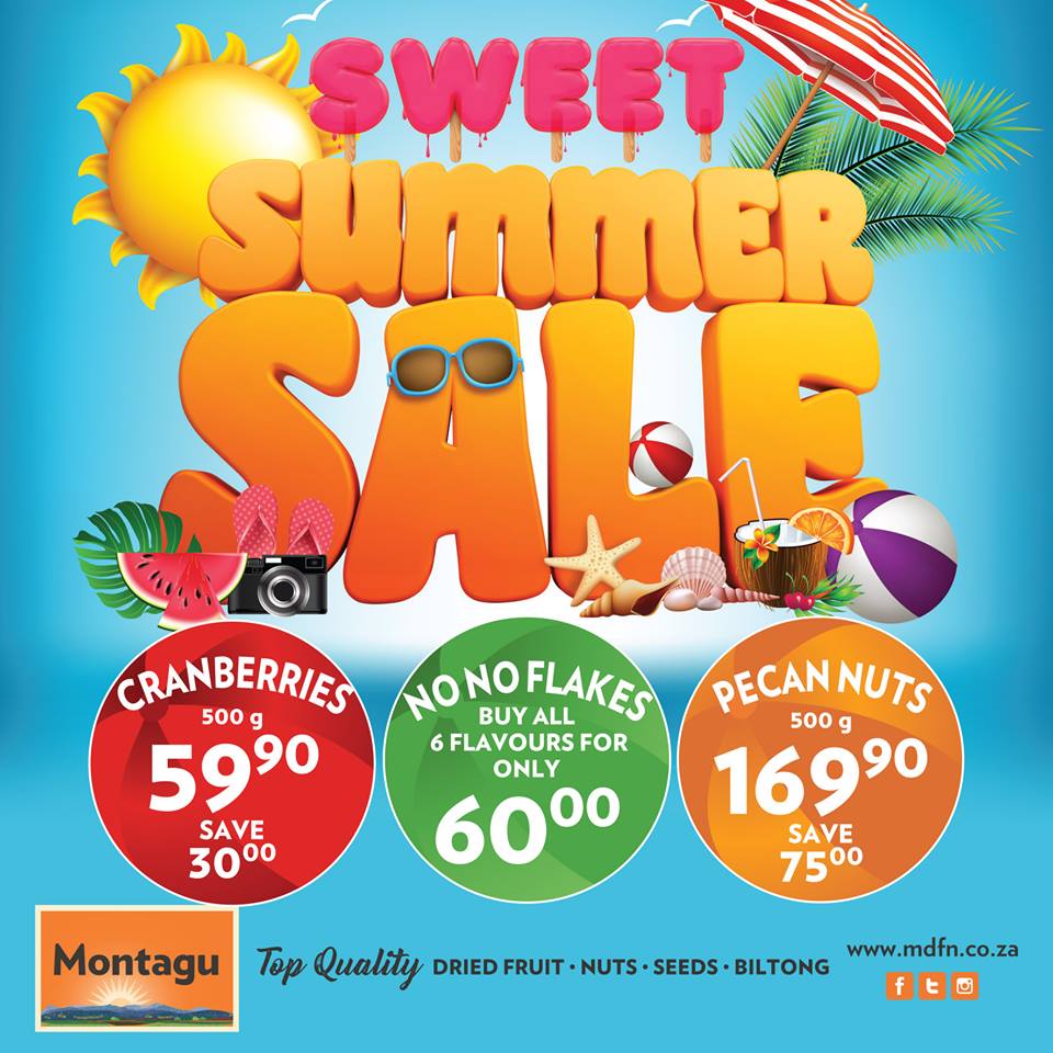 stbsquare's tweet photo. The Sweet Summer Sale has arrived at Montagu Dried Fruit &amp; Nuts! 🌞⛱️ Get these 3 amazing special options at Montagu Dried Fruit &amp; Nuts at #StellenboschSquare! #MontaguLifestyle #HealthyLifestyle #GoodFood #Promotionc #SweetSummerSale #ShareTheSunshine #stbsquare #stellenbosch https://t.co/Cw7HRmbv8h