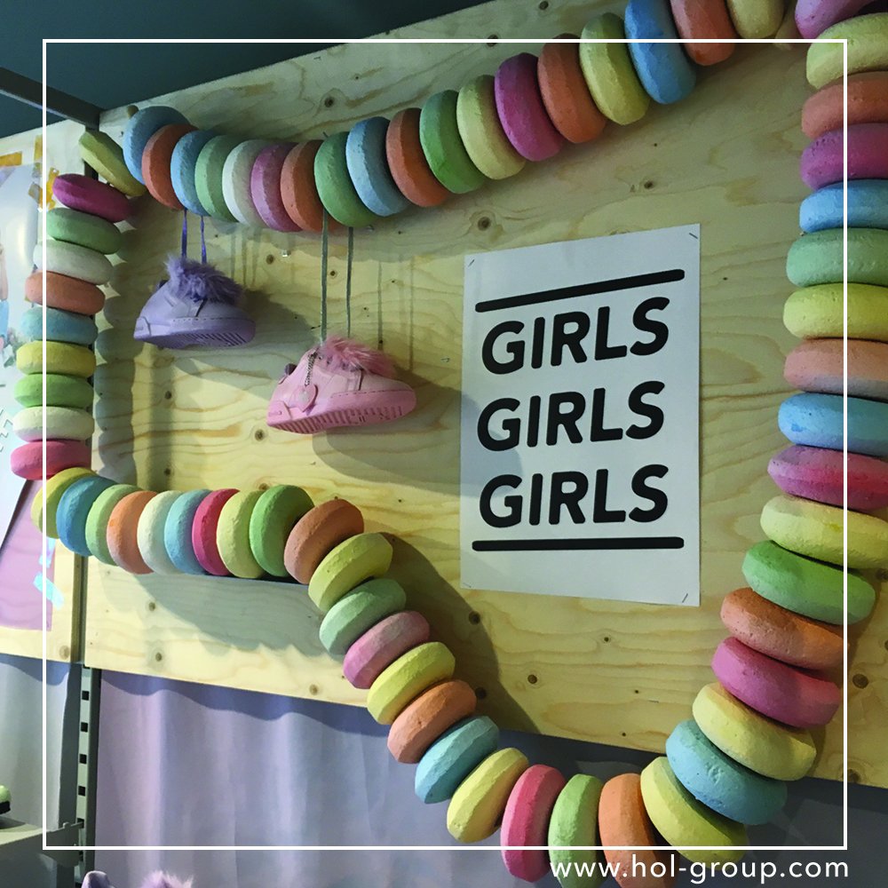 H.O.L Group designed and manufactured this eye-catching giant candy necklace. The impressive prop was installed at the Footasylum Women's store in Leeds. hol-group.com #theHOLway #props #retaildesign