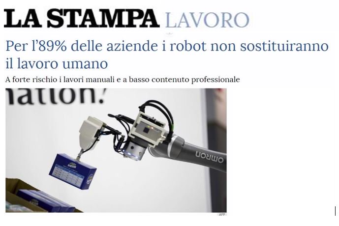 AidpNazionale's tweet image. Dal rapporto #AIDP #LABLAW su #Robot, #AI e #Lavoro in Italia oggi presentato @cnel_it: il 61% delle aziende è pronto ad introdurre sistemi di AI e robot nelle, ma robot e AI non sostituiranno mai del tutto il lavoro delle #persone. Leggi su bit.ly/2ysOQf5 @LaStampa