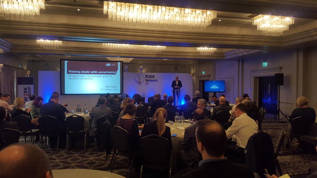Kicking off day 2 with the #FCA and "Making deals with uncertainty" #risk #UKRISK2018