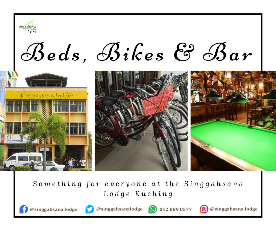 Singgahsanalod1's tweet photo. The Lodge - rooftop bar - ice cold beer - clean minimalistic A/C rooms - freshly cooked bar snacks - views of Kuching - Ltd free bike hire - free wifi & more
#vacation #backpackers #hostel #travel #explore #solotraverlers #singlebeds #kuching #sarawak #Borneo https://t.co/dL9JZyYvGy