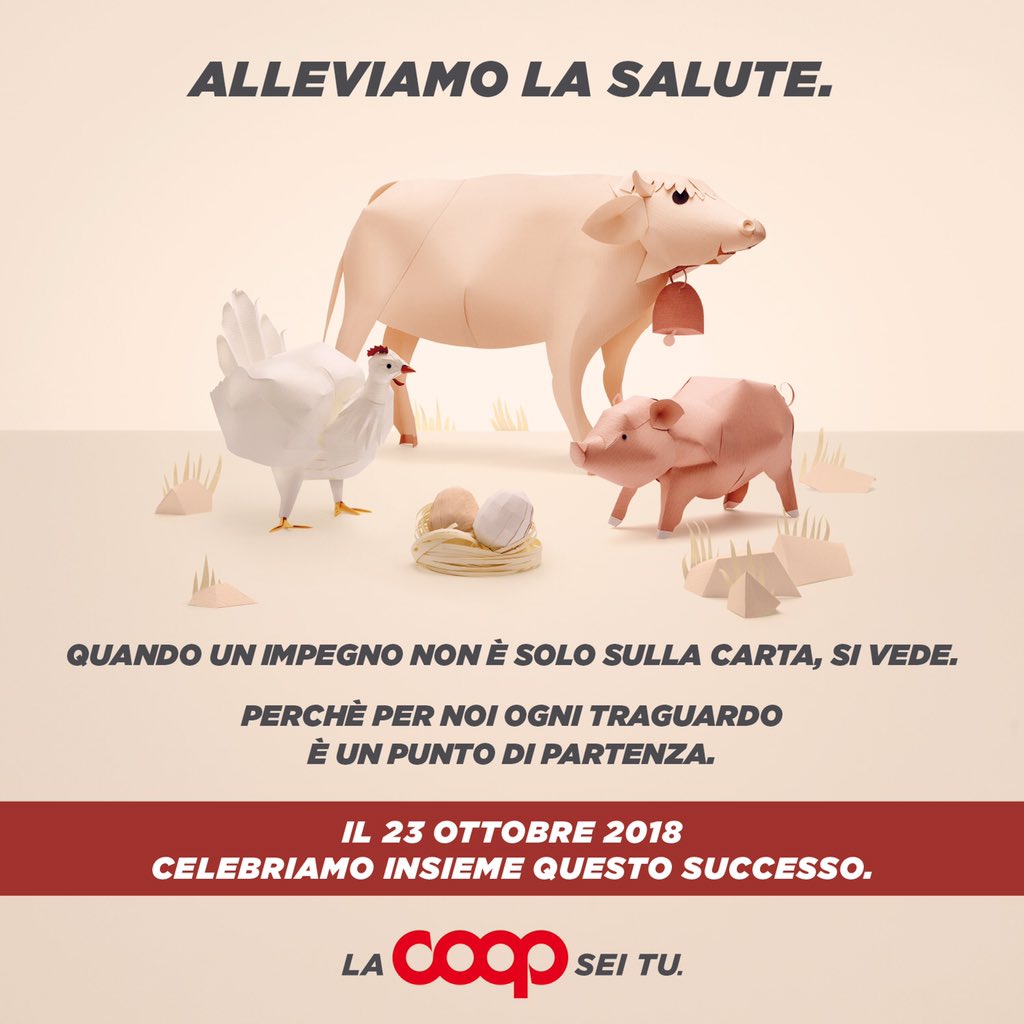 1.700 allevamenti coinvolti, oltre 1.000 prodotti in vendita che provengono da animali allevati riducendo l’uso degli antibiotici fino a eliminarli. Un grande cambiamento produttivo, destinato a estendersi.  #AlleviamoLaSalute e-coop.it/alleviamolasal…