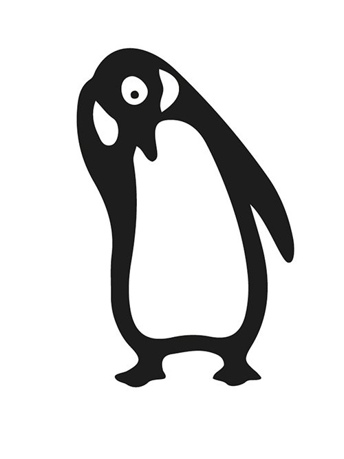 Confused penguin scratching its head