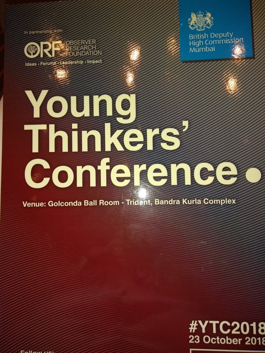 It's great to be part of the Young Thinkers Conference. #YTC2018