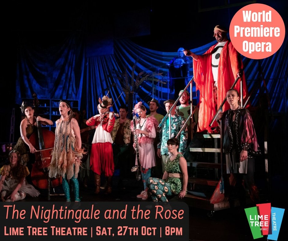 LimeTreeTheatre's tweet image. The Nightingale and the Rose (@NightingaleOper), a brand new opera, comes to the Lime Tree Theatre this Sat, 27th Oct at 8pm. Exploring the relationship between love and art.
👉 Click to book tickets online: bit.ly/2Nk7heW