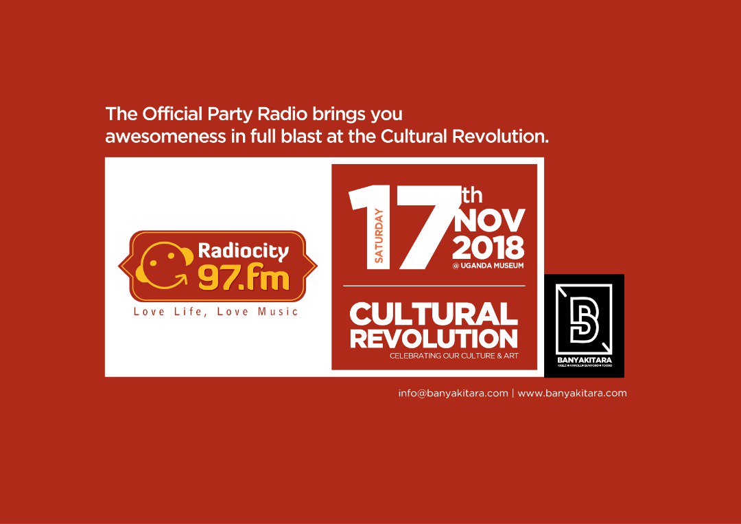 HappyMmila's tweet photo. Get ready to have a full blast with Radiocity97fm at the Culture Revolution @97fmRadiocity @Banyakitara18 https://t.co/jd9FkLg82g