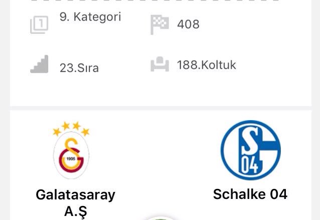 Galatasaray - Schalke maçına gişe fiyatından veriyorum ilgilenenler dm atsın.  #kombine #kombinedevir #Kombinedevret #kombinenidevret #kombinetransfer