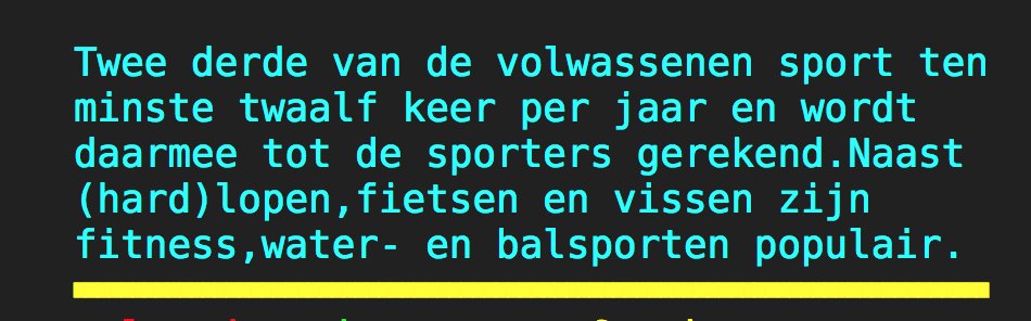Met 12x per jaar bewegen word je tot de sporters gerekend?
Nou dan ben ik een Van Persie met mijn 2x per week.