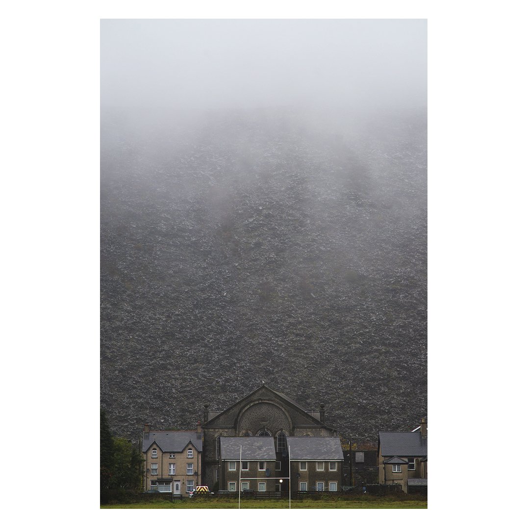 I waited 18 months to photograph this scene, after spotting it in March last year and not having the right lens with me. Blaenau Ffestiniog on Sunday.