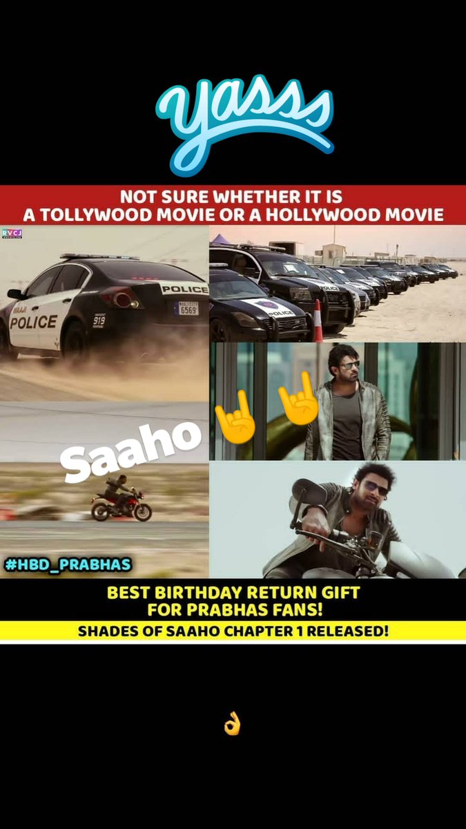 Srinivas9761897's tweet photo. #HappyBirthdayPrabhas Tweets
#ShadesOfSaaho it's awesome man 🤘🤘 PRABHAS ANNA 🤘🤘 🤘🔥🔥💥💥 https://t.co/TgTzLZGsx3