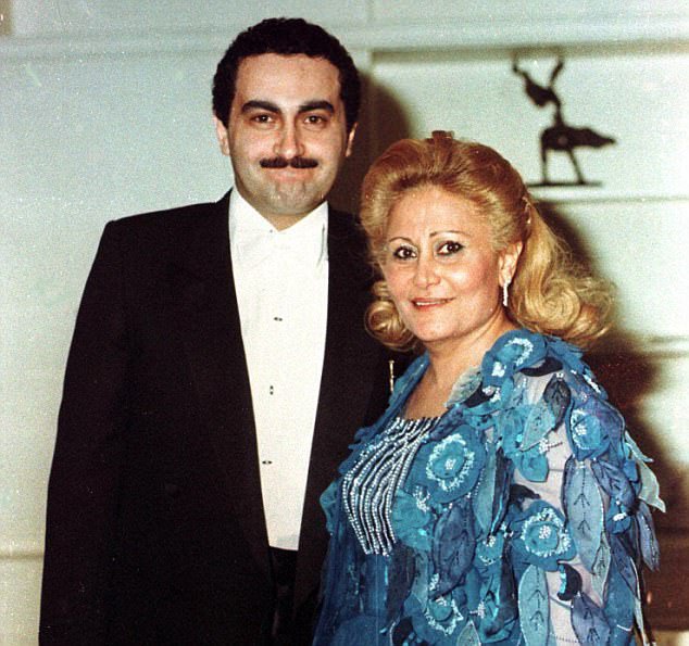 Adnan Khashoggi’s father was a doctor to the founder of the Saudi monarchy, King Abdul Aziz, while his mother was Turkish. Samira Khashoggi (below), the mother of Princess Diana’s boyfriend Dodi Fayed, was the cousin of Saudi journalist Jamal Khashoggi.