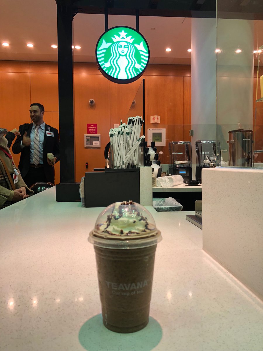 ColumbiaLinen's tweet photo. The first of many stops to our new Starbucks in Milstein lobby!!! Thanks ⁦⁦@KurtStraussNYP⁩ for making this a reality for the hundreds of NYP employees/guests who now don’t have to go far for their coffee fix!! ☕️☕️ https://t.co/n6CCRWqdk0