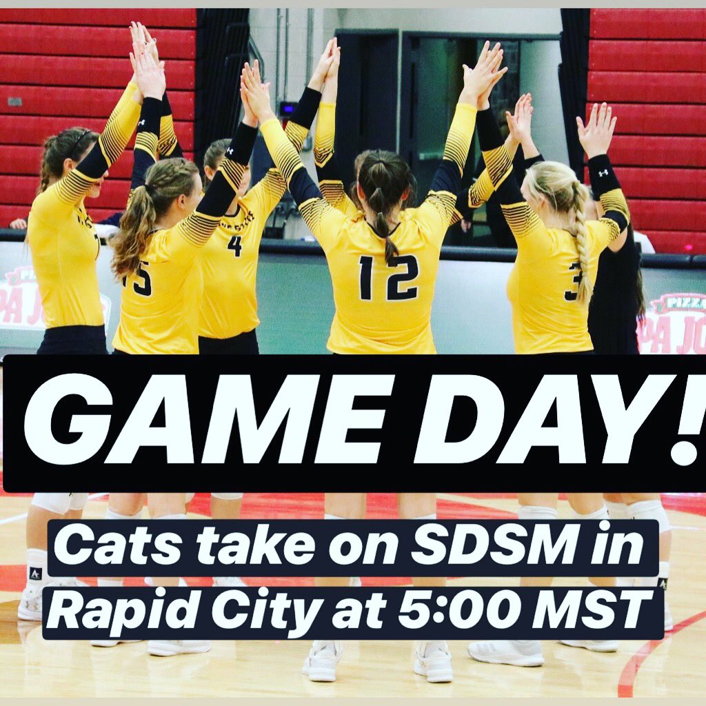 WSCWildcatVB's tweet photo. Game Day! Cats are in Rapid City, SD today—play SDSM at 5:00 MST. #ThreePB https://t.co/yd1rABKy4j