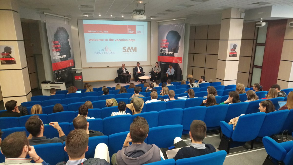 ThivillierQ's tweet photo. Vocation Days Marketing et Business Development 

Merci à @saintgobain et #SAMOutillage pour ce beau moment d'échanges avec nos étudiants @EMLYON sur le campus de Saint Etienne, autour des métiers du marketing et business development.
#earlymakers https://t.co/qr5ybZ6Ydt