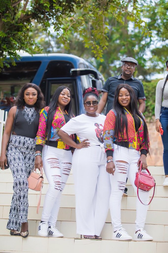 anekechidimma2's tweet photo. It was an awesome experience in Kigali Rwanda wit dis lovelies @realchidimmaaneke @lizzygoldofficial @joselyn_dumas @adaezeeluke @gideonokeke.ng  Bomber Jacket&amp;Hair from us @atwinsdesign ❤️ #amaa2018 #kigalimemorialcentre Kigali4amaa #Kigali #Rwandaa #rwanda2018 #atwinsdesign https://t.co/RiISZvcTHj