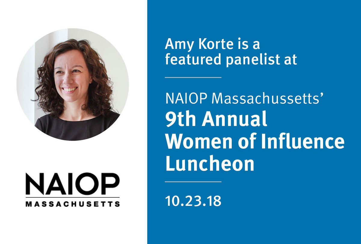 RT <a href="/arrowstreet/">Arrowstreet</a>: Looking forward to seeing everyone attending the <a href="/naiopma/">NAIOP Massachusetts</a> Women of Influence Luncheon today!