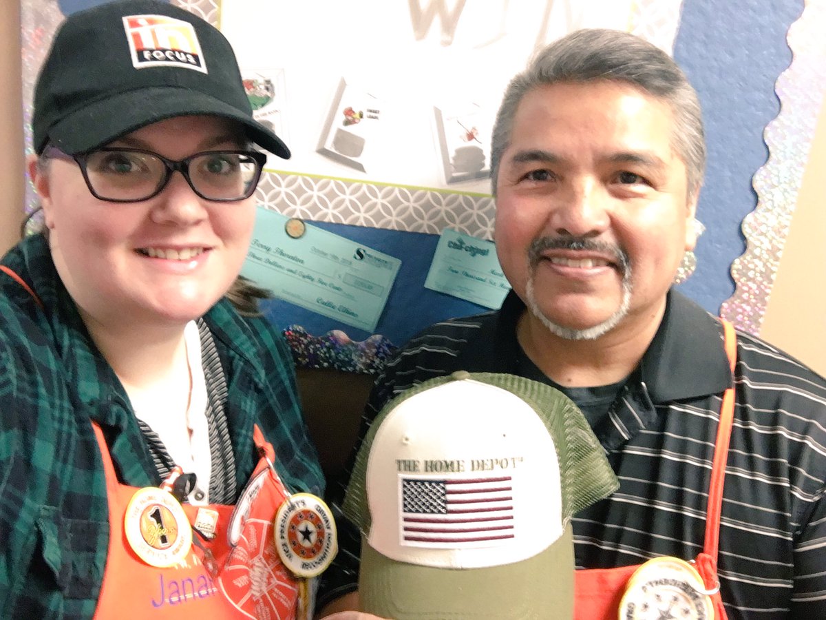 JanaRaeMcB's tweet photo. Our AMAZING kitchen designer Mark with his THD swag won from the highest selling lead in the last two weeks!!! BE LIKE MARK, GET A LEAD!!!! #SWBEST #LeadsInSalesWin #kdarethebomb https://t.co/80knyPWM6b