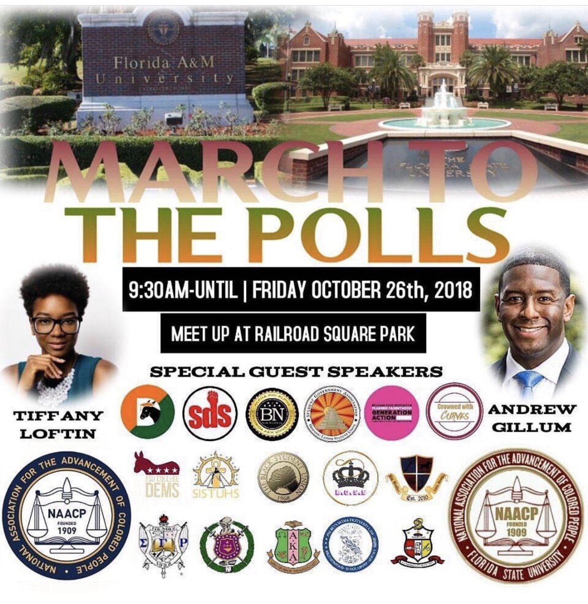 iamakilblount47's tweet photo. Letโs Us March On Til Victory Is Won! #GoVote2018 #YouthVote @FAMU_1887 https://t.co/Dm8ElkXDIu