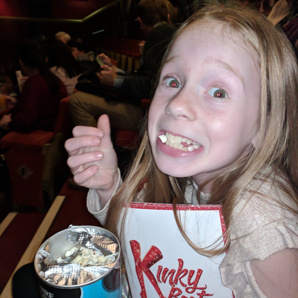 misscherrypie's tweet photo. @KinkyBootsUK @SimonAnthonyR You have massive new fan! She screamed through last night's bows. #takeyourkids #learnacceptance https://t.co/4zSk76ZAjT