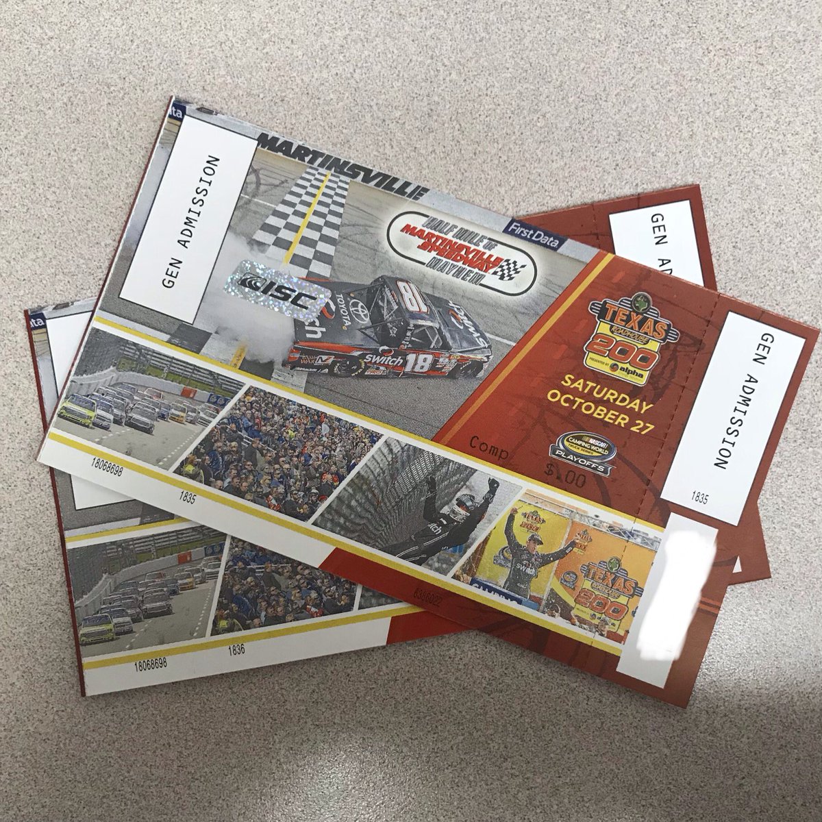MartinsvilleSwy's tweet image. Today is our LAST #TexasRoadhouse200 TICKET GIVEAWAY!!

Retweet and follow us to enter to win two tickets to the #TexasRoadhouse200 Truck race. 

Winner announced tomorrow 10/24/2018, so spread the word!!