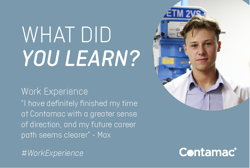 ContamacLtd's tweet photo. Last month, Max spent 2 weeks at Contamac. Here’s what he learnt during his #WorkExperience:
"I have definitely finished my time at Contamac with a greater sense of direction and my future career path seems clearer."
#Contamac #TechTuesday #FutureLeaders #Engineering https://t.co/OTqXKkxL9a