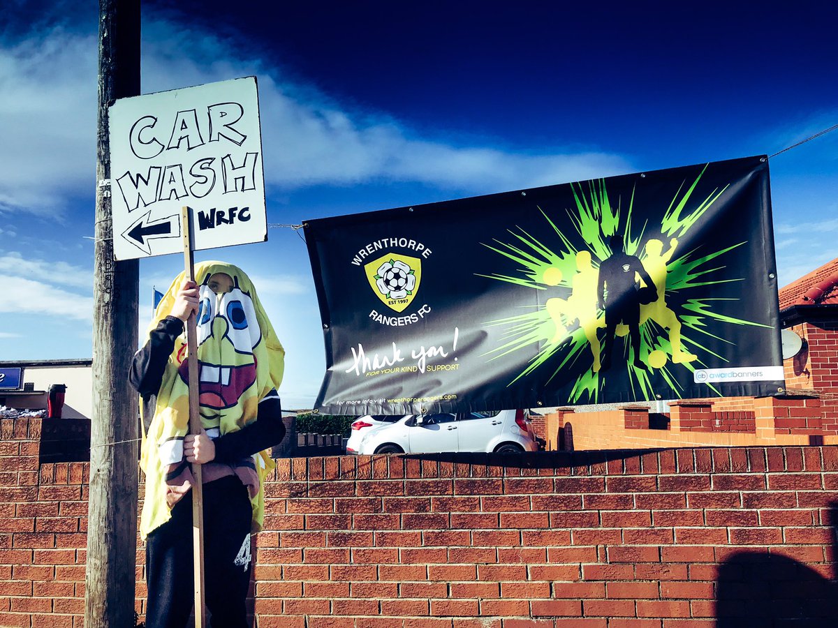 WrenthorpeFC's tweet photo. WRFC team would like to say a massive 🏆⚽️ thank you ⚽️🏆 to all those that came along this Saturday and throughout the year to support the boys to raise funds for their tour! We are pretty sure they have mastered the art of washing cars now! Thanks all 🙌 https://t.co/y3PewVOSTS