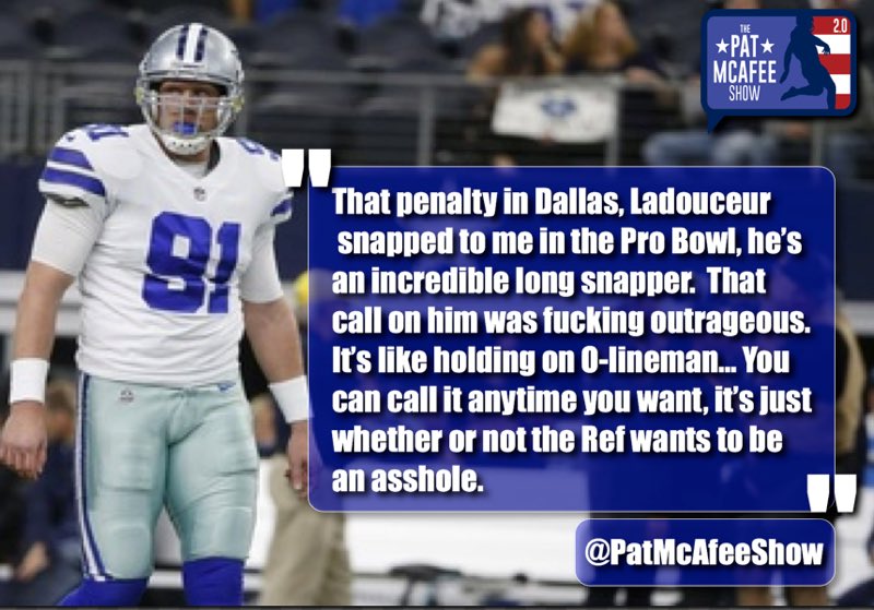 PatMcAfeeShow's tweet image. Dear @NFL.. you owe this man an apology