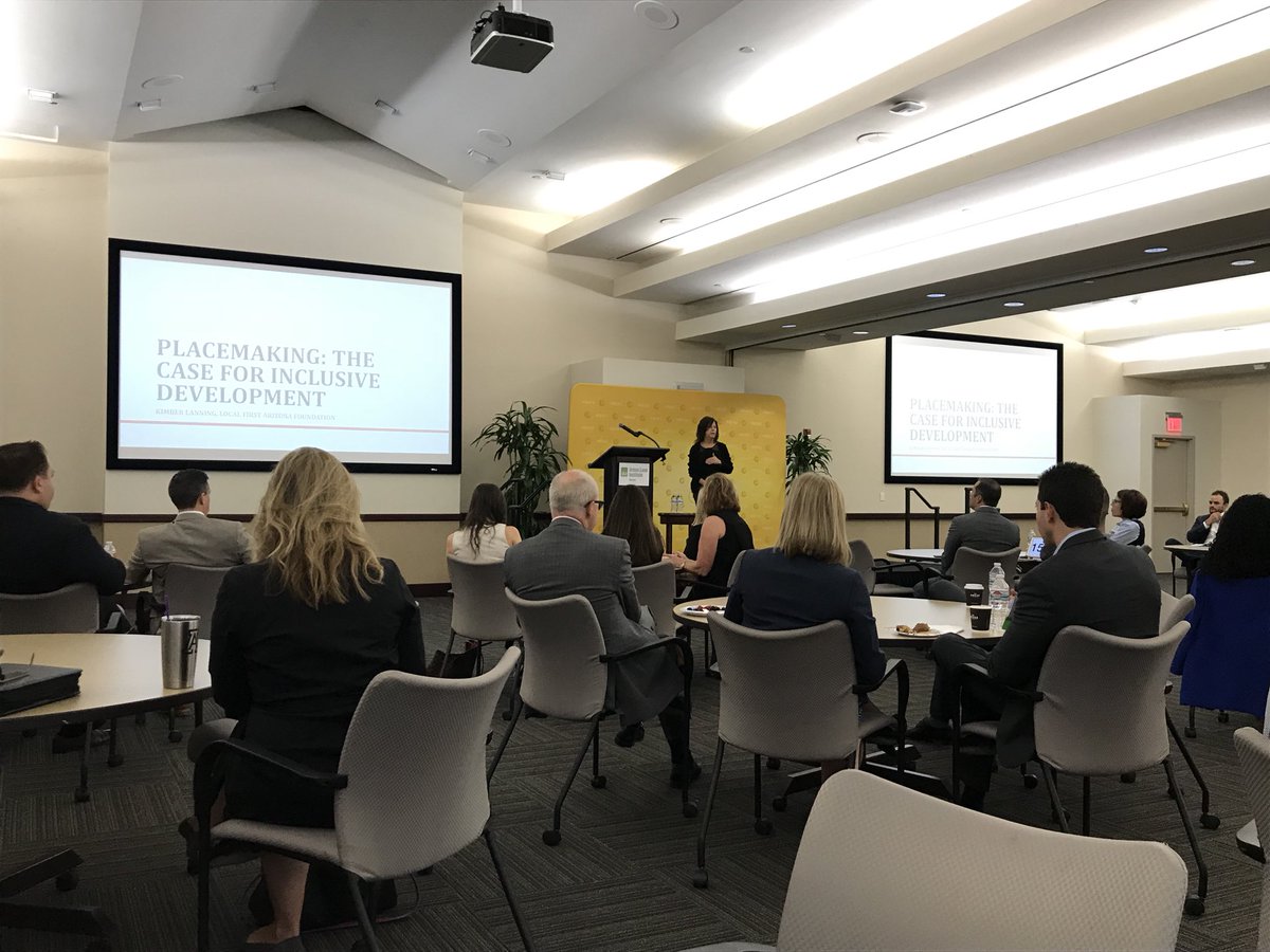 Starting the day at <a href="/ULIArizona/">ULI Arizona</a> REDx talks. First up @KimberLanning talking about <a href="/LocalFirstAZ/">Local First Arizona</a>’s efforts to support the development of inclusive #CRE projects.