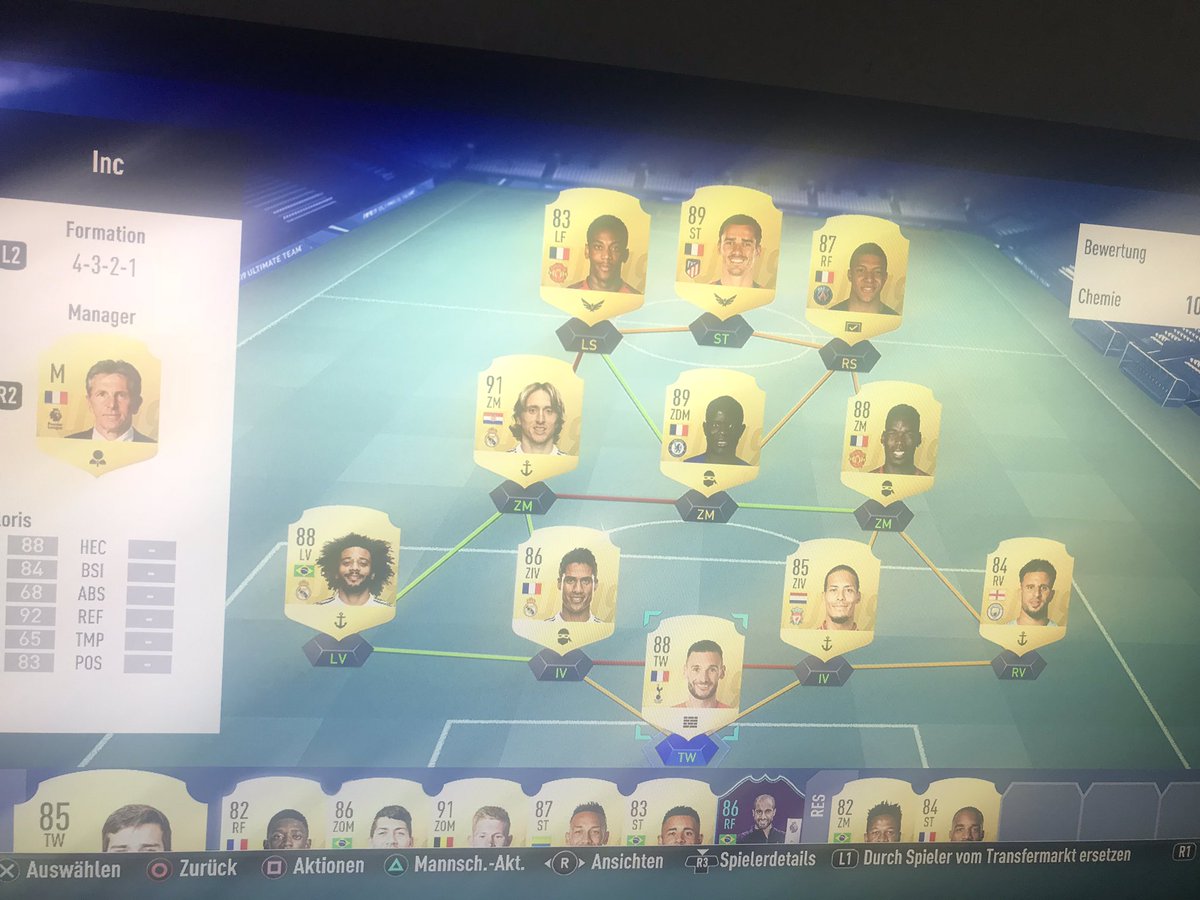 TuRbsOn232's tweet photo. Hey Leute, dass ist in Moment mein WL Team, aber ich bin noch nicht wirklich zufrieden. Habt ihr vielleicht noch paar Verbesserungen für mich? Dann schreibt es bitte in die Kommentare :)
#Fifa19 #WLTeam #easports https://t.co/aomJYiY7Vi