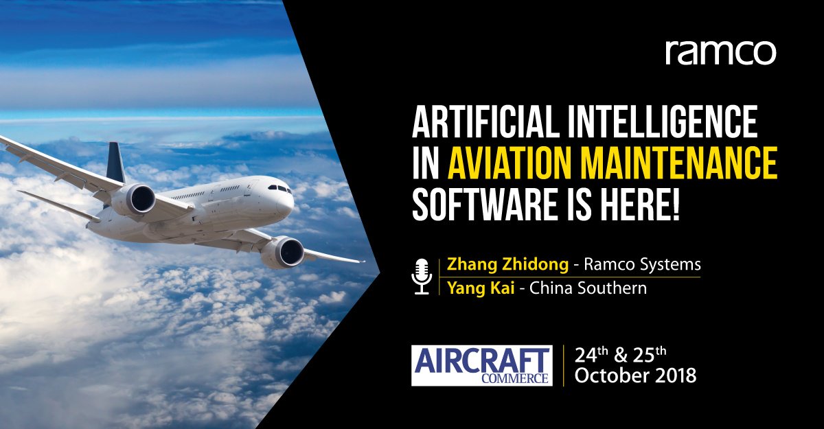 We're at MRO &amp; Flight Operations IT Conference, # Bangkok tomorrow!
Drop by to chat about our latest #technology and hear how Ramco’ #frictionless solution helps China Southern Airlines General Aviation Ltd's in their #maintenance activities across multiple operation base