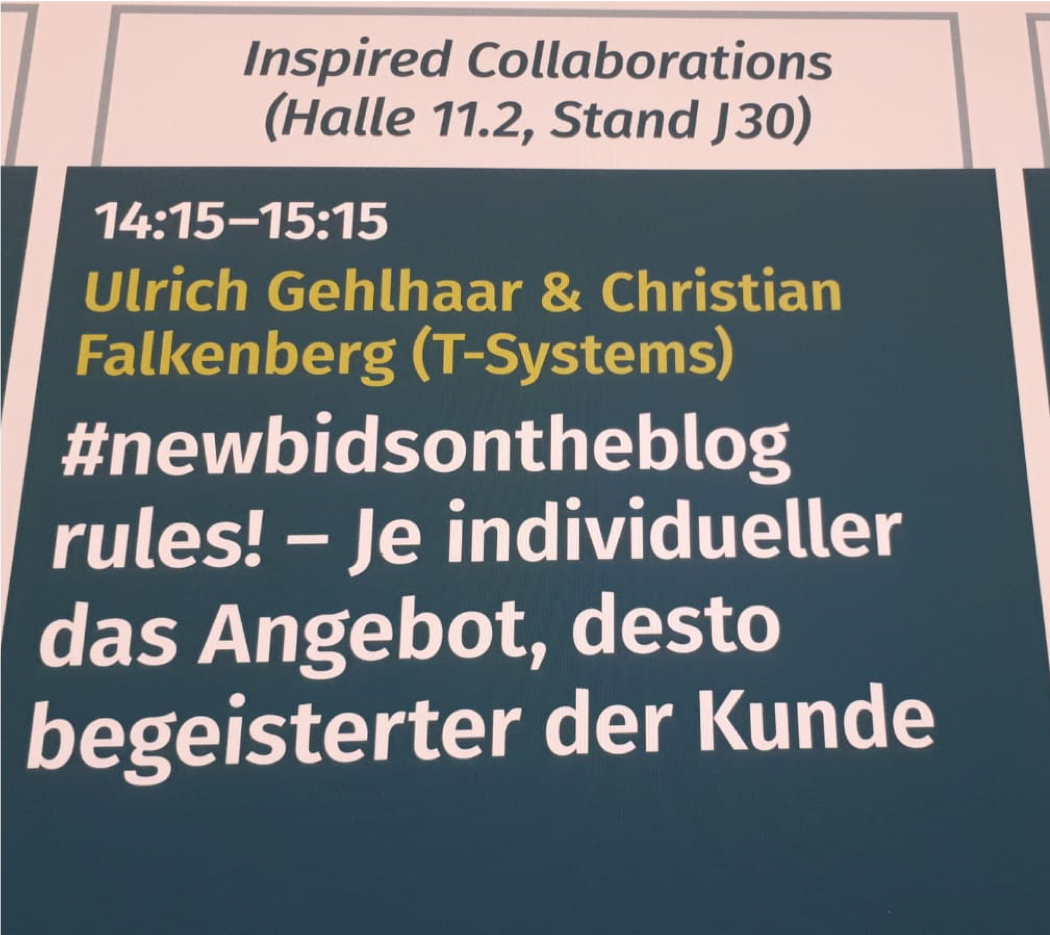 tsystemsde's tweet photo. Um 14:15 startet unsere Session #newbidsontheblog auf der @Orgatec. Kommt vorbei! #orgatec #dedicatedwork #telekomwall @XING_de https://t.co/G32DkOWfbM