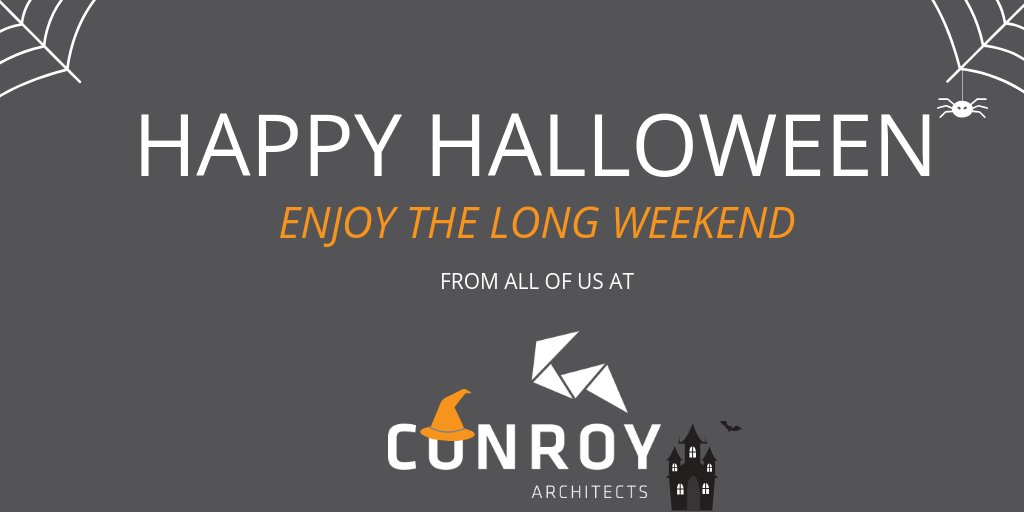 ConroyArchitect's tweet photo. Enjoy the long weekend, our office will be closed on Monday October 29th! Have a spooky Halloween! 👻
#halloween #architect #holiday #greetings #longweekend https://t.co/JkA96LySo6