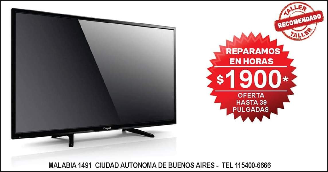 serviceTVs's tweet photo. #BuenMartes te enteraste de nuestra oferta? Oferta por $1900 pesos - Reparamos en horas 
TELEVISORES - SMART TV - LCD - LED (*No incluimos cambio de pantallas y algunas placas - esta Oferta es valida para aparatos de 24 a 39 pulgadas ) Garantía escrita!!!
Malabia 1491 caba https://t.co/CsyPNof1Yd