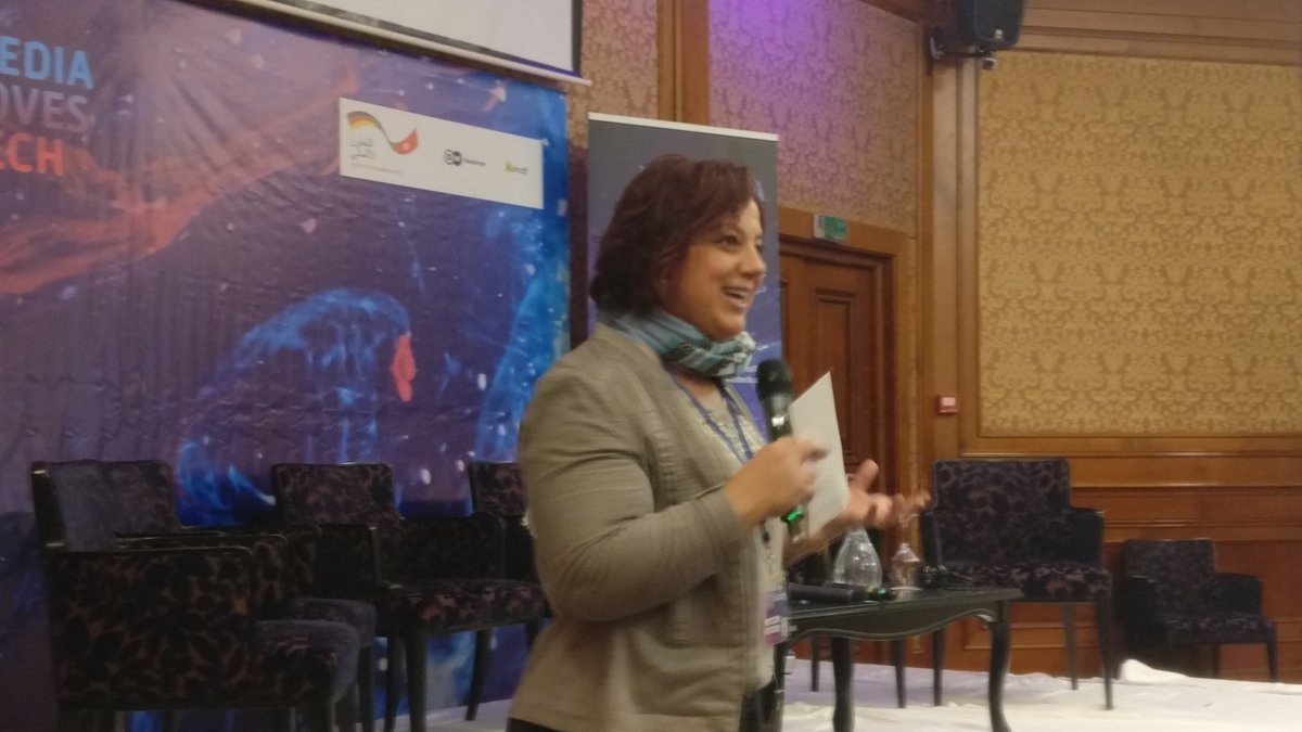ziadbarouni's tweet photo. Roula Mikhael &amp; Layal Bahnam talking abt media #startups challenges &amp; the lake of #innovative media related ideas because of reasons such as today's media curriculums. Arabic content is still low. Ecosystems in MENA should give more support to media projects #MediaLovesTech https://t.co/kvjK7H0Has