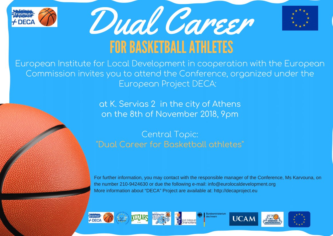 ErasmusPlusGR's tweet photo. Dual Career for Basketball Players Athletes European Conference in Athens at 8th November 2018
#teamwork, #dualcareer #sports #basketball #Erasmus #bundesligabasketball #basketballfan #basketballneverstops #athletics #europe #entrepreneur #business #eu #action #conference #athens https://t.co/uQqN0D8jlU