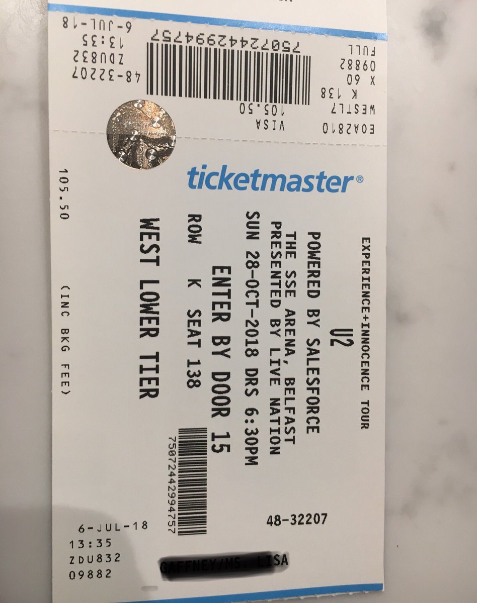 lisagaf's tweet photo. U2 Belfast 2 tickets seated
Sunday 28th Oct. €280
West Lower, row K.
#U2 #U2belfast #Belfast #U2tickets https://t.co/hqECiE8aHK