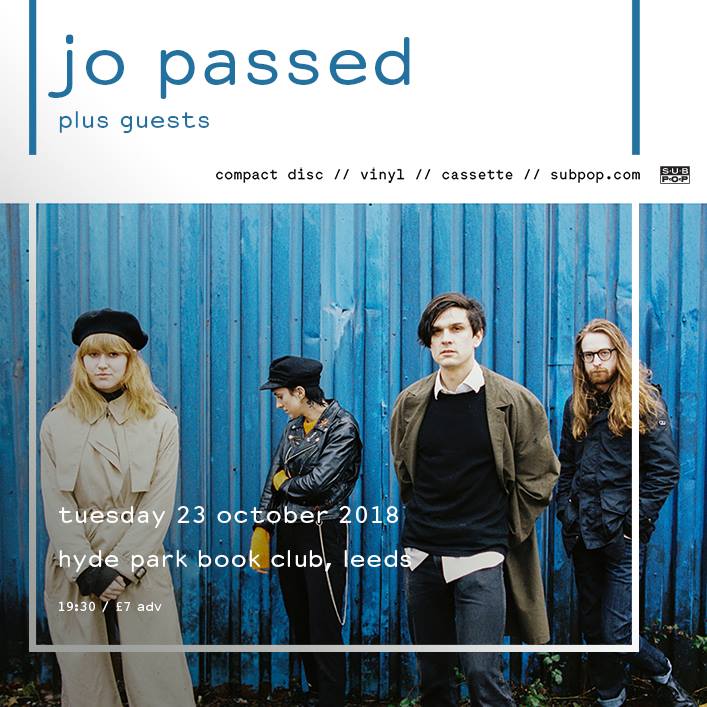 👇👇GIG TONIGHT 👇👇

DATE: 23/10/2018
VENUE: <a href="/HPBCLeeds/">Hyde Park Book Club</a>
BANDS: <a href="/jopassed/">jo passed</a> // <a href="/_colourofspring/">COLOUR OF SPRING</a> // @cowgirlband 
DOORS // ENTRY: 19.30 // £7 adv.

TIX: goo.gl/dUh2XV
FB: goo.gl/pJAT5N