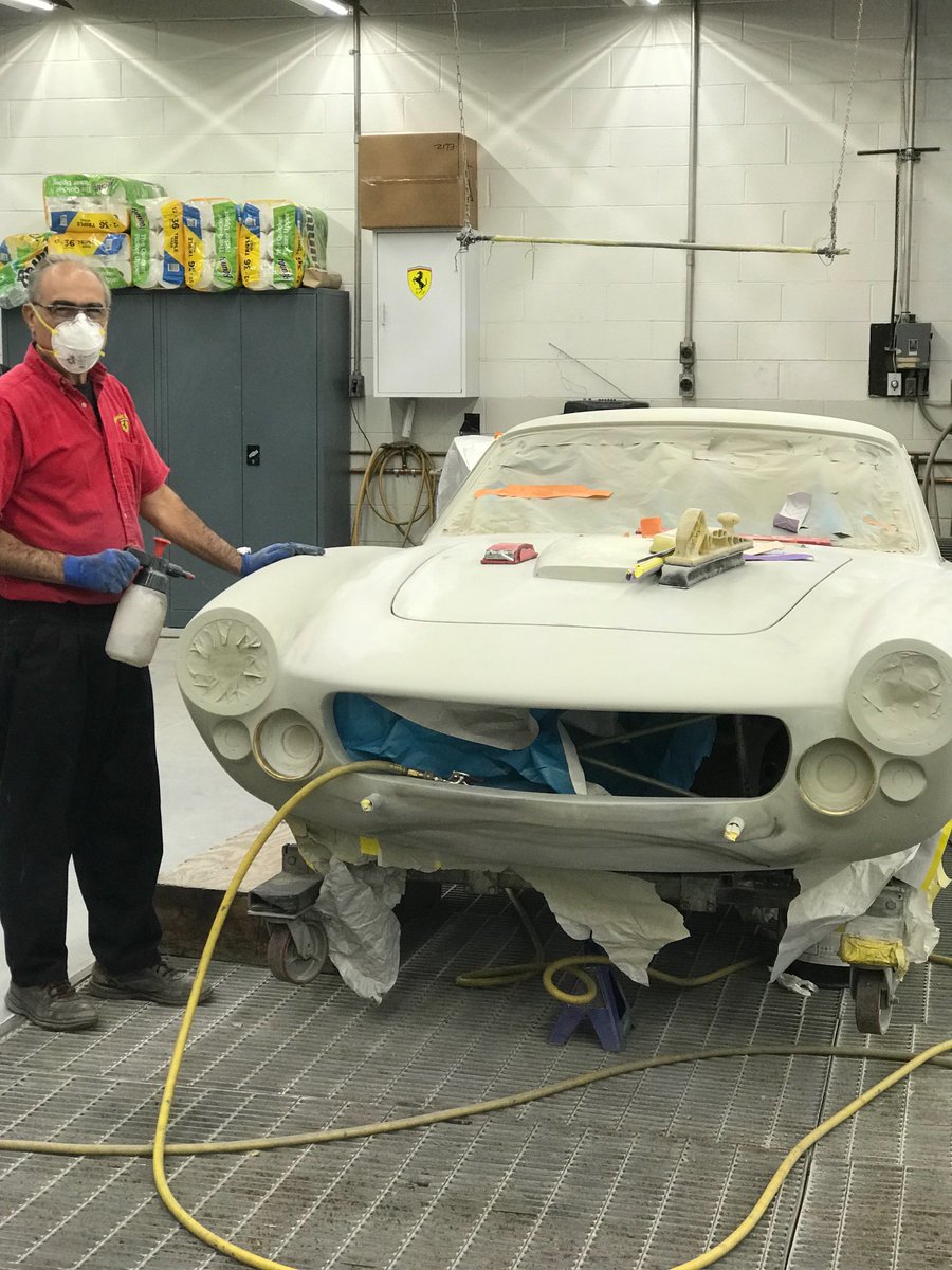 CC_Ferrari's tweet photo. For #tuesdaythoughts we’re showing our certified technicians doing what they do best...complete restorations of classic #Ferrari https://t.co/hBUewjbcaJ