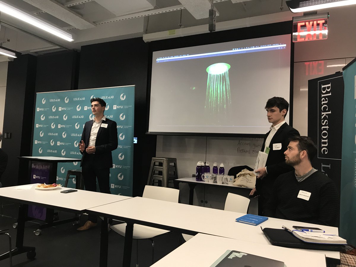 GlobeGreener's tweet photo. Pitch off event in @nyuniversity in the @blackstone Launchpad space. Great way to start our week with @TCDTangent in the Big Apple! https://t.co/EOjsD2Vk7Q