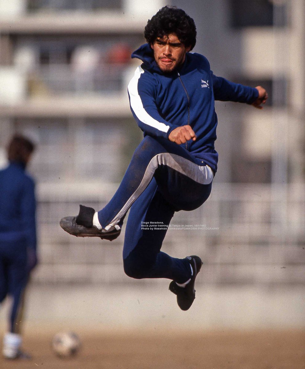 tphoto2005's tweet photo. Diego Maradona in Boca Junior training at Tokyo in Japan, 15/1/1982  
Photo by Masahide Tomikoshi/TOMIKOSHI PHOTOGRAPHY https://t.co/Bnn5MpdFRG