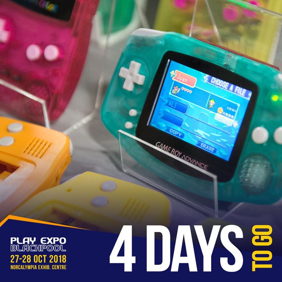 #PLAYExpoBlackpool IS JUST 4 DAYS AWAY!

Tickets - playexpoblackpool.com/tickets

Facebook - facebook.com/playexpoblackp…

#PLAYExpo #gaming #retrogaming #retro #RetroGames #retrogamer #gamer #RETROGAMING