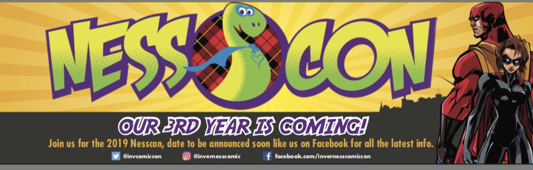 Invcomiccon's tweet photo. We are working hard to bring you our 3rd instalment of #NessCon in #Inverness 

Share your memories with us from the past two years by posting your photos with the hashtag #MyNessConMemory https://t.co/LdGbSHCR5Z