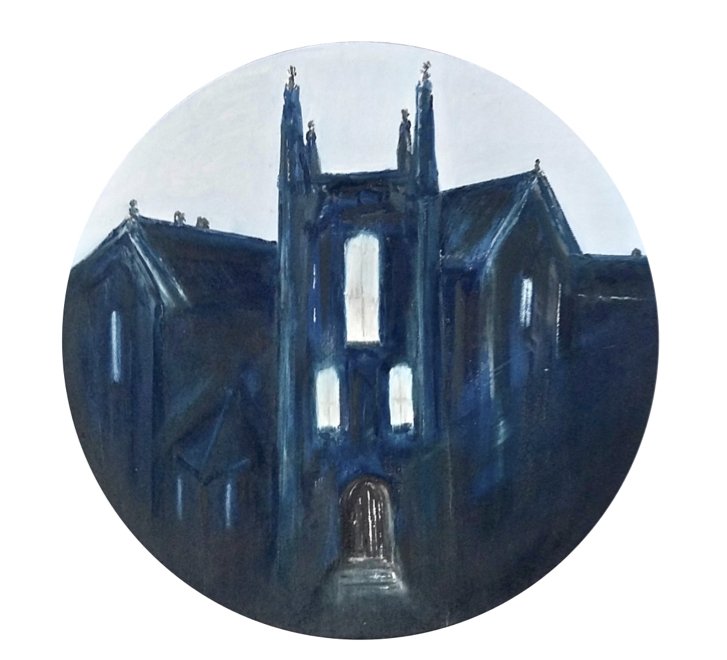Affordable art – autumn show Islington Art Soc, 
Hornsey Library gallery N8 9JA. To Nov 4. 
Meet the artists Sun 4th. Cathedral oil 30cm.