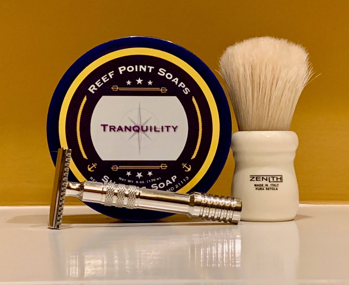 lclint64's tweet image. SOTD #wetshaving @wolfmanrazors , Zenith B27 boar and @ReefPointSoaps