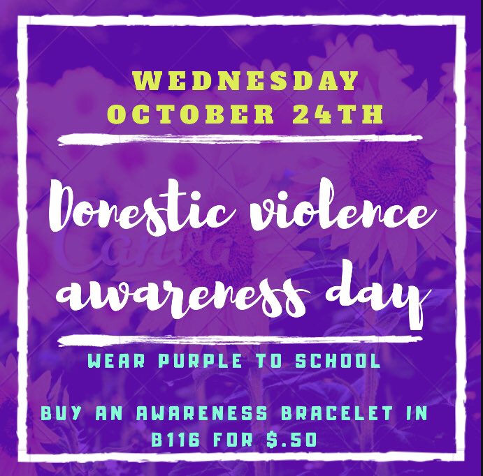 Wear purple tomorrow!