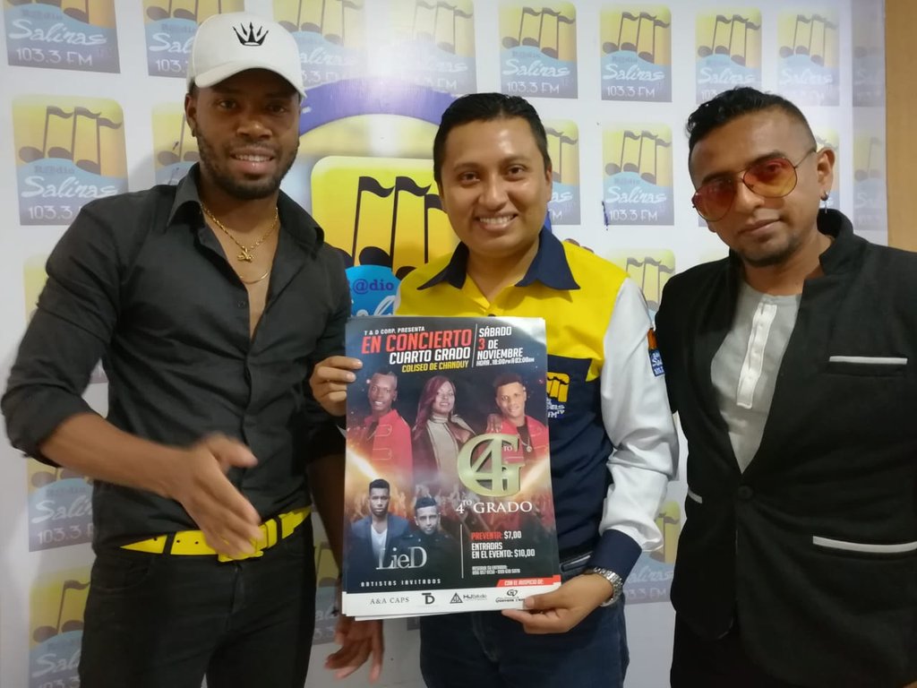 dumarmusica's tweet photo. Gira de medios en #santaelena para el concierto este #3de noviembre en #chanduy https://t.co/Pf50j9ck50