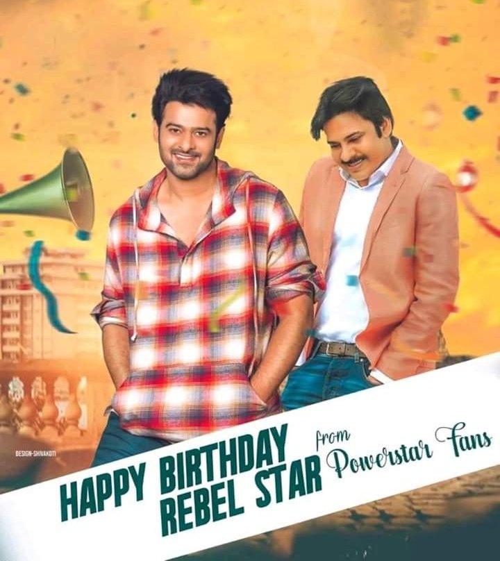 Naresh48713063's tweet photo. #HappyBirthdayPrabhas Darling 😎From King #PawanKalyan Fans❤ https://t.co/cdyvaDsQeD